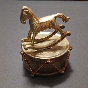 Vintage Brass Rocking Horse Figurine